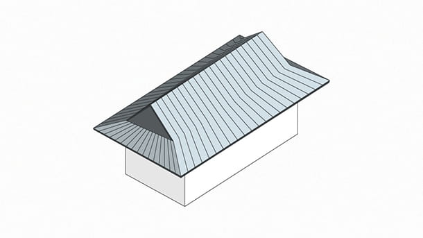 Irimoyazukuri ou structure à toit mixte